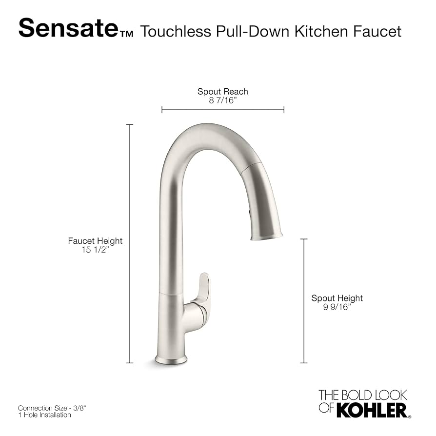 ꧁☆ if ☆꧂ KOHLER | 72218 | Sensate™| Touchless pull-down kitchen sink
